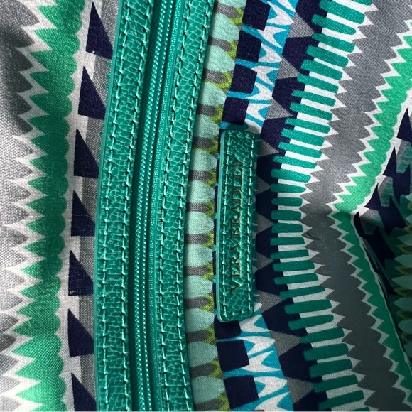 Vera Bradley Teal Pebbled Leather Tote - Picture 10 of 11